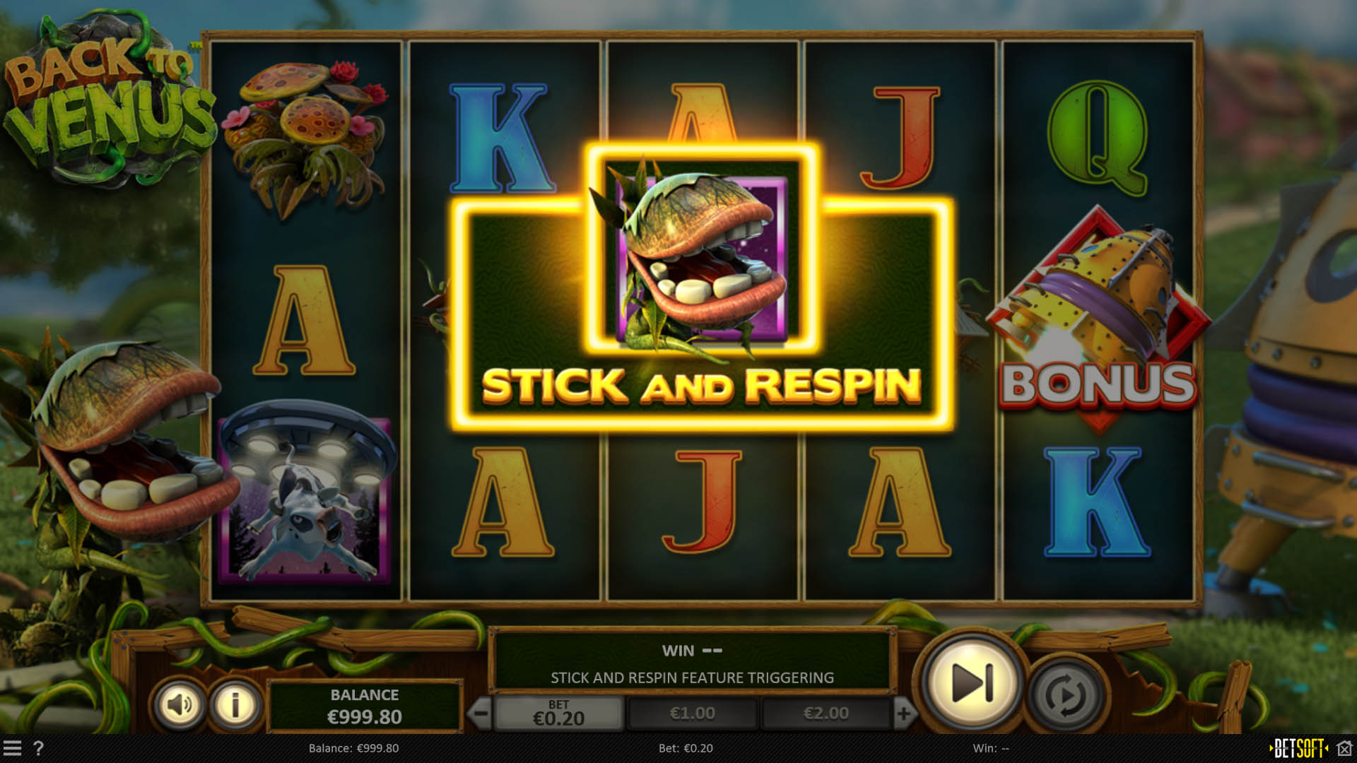 BetSoft Back to Venus Screenshot