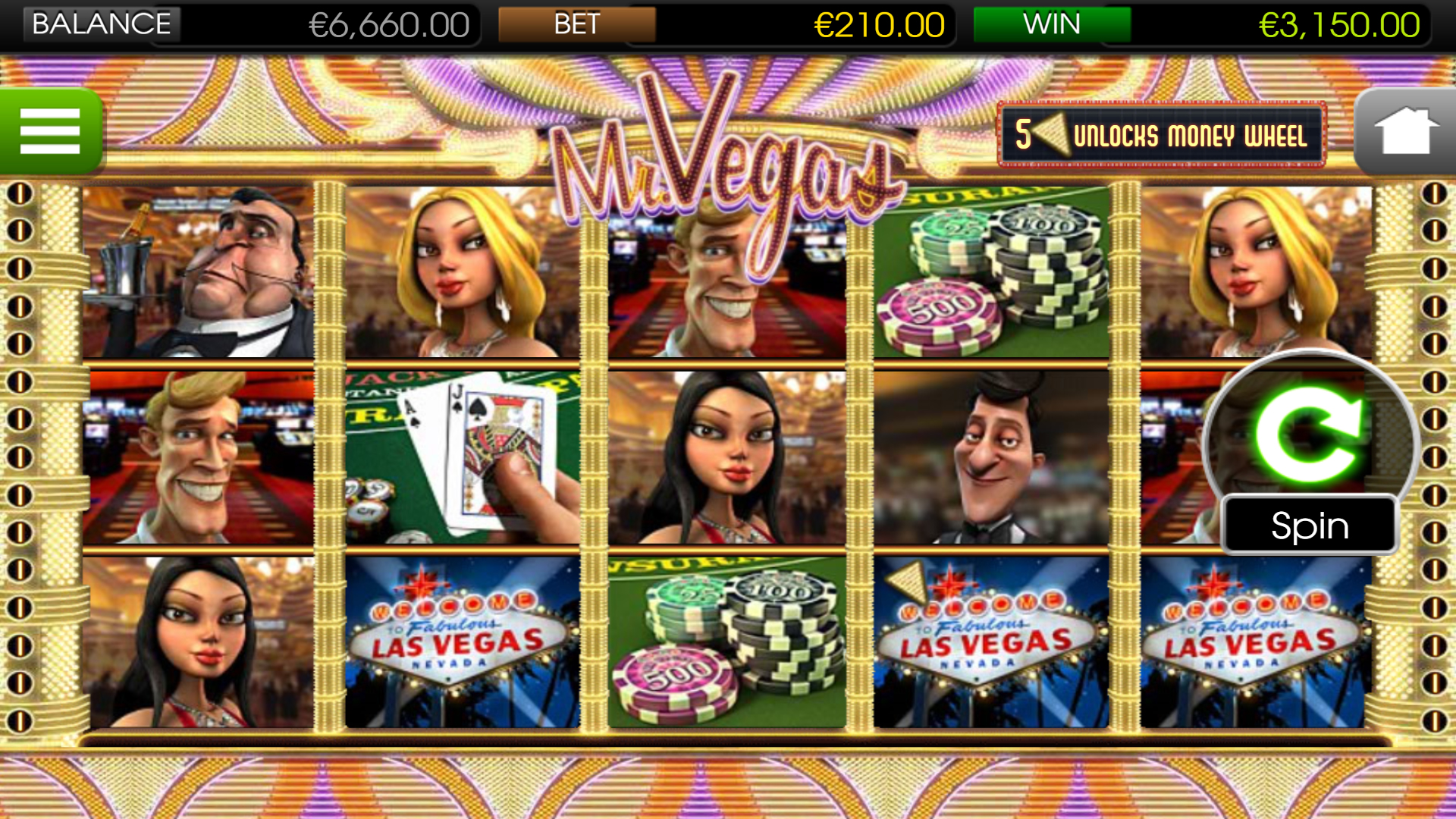 BetSoft Mr Vegas Screenshot